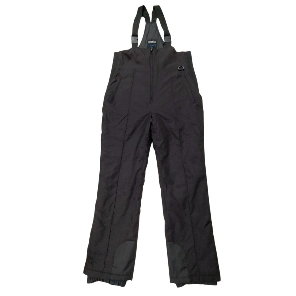 Sport Essentials Mens Large Black Insulated Snow Bib Overalls Ski Pants Winter